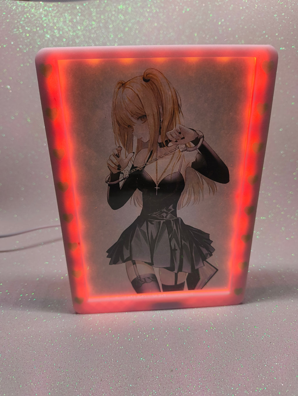 Cornice smart foto 10 x 15 rosa con cuoricini